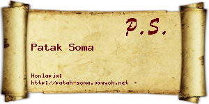 Patak Soma névjegykártya